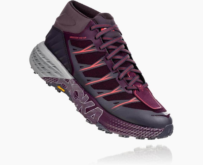Hoka One One W Speedgoat Mid Waterproof Trail Running Shoes NZ T872-305